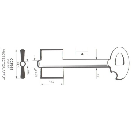 Clé de coffre-fort Kromer CFF985