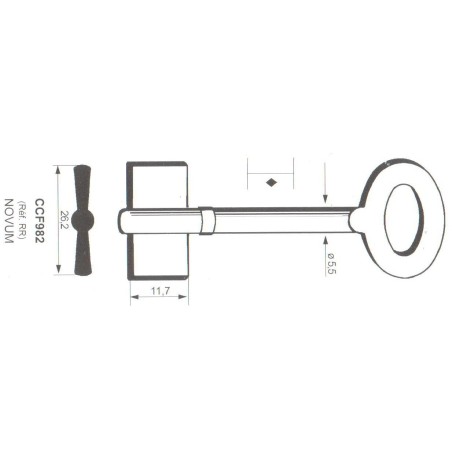 Clé de coffre-fort Kromer CFF982
