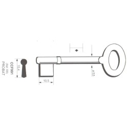 Clé de coffre-fort Kromer CFF991