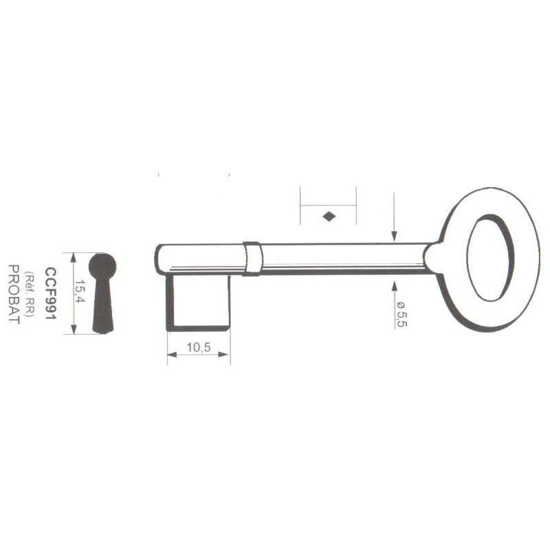 Clé de coffre-fort Kromer CFF991