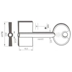 Clé de coffre-fort Lips-Vago 5LV1
