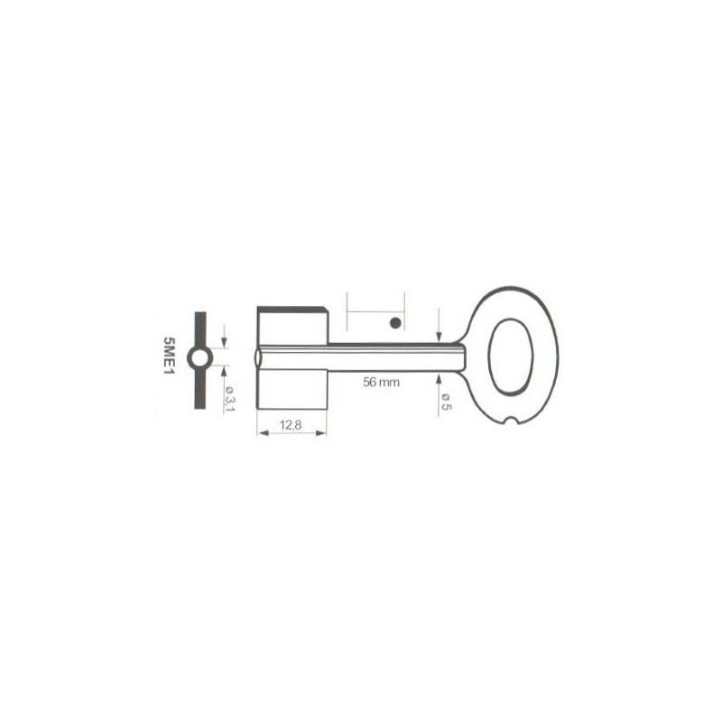 Clé de coffre-fort Melsmetall 5ME1