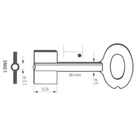 Clé de coffre-fort Melsmetall 5ME1