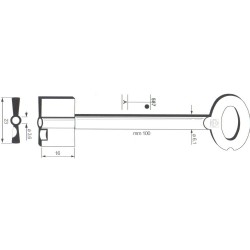 Clé de coffre-fort Melsmetall 5ME3