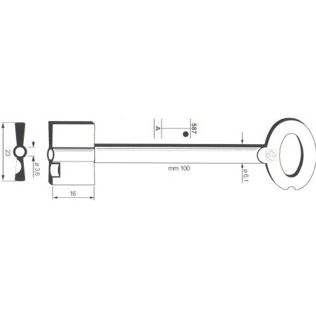 Clé de coffre-fort Melsmetall 5ME3