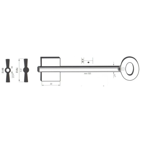 Clé de coffre-fort Parma 7612