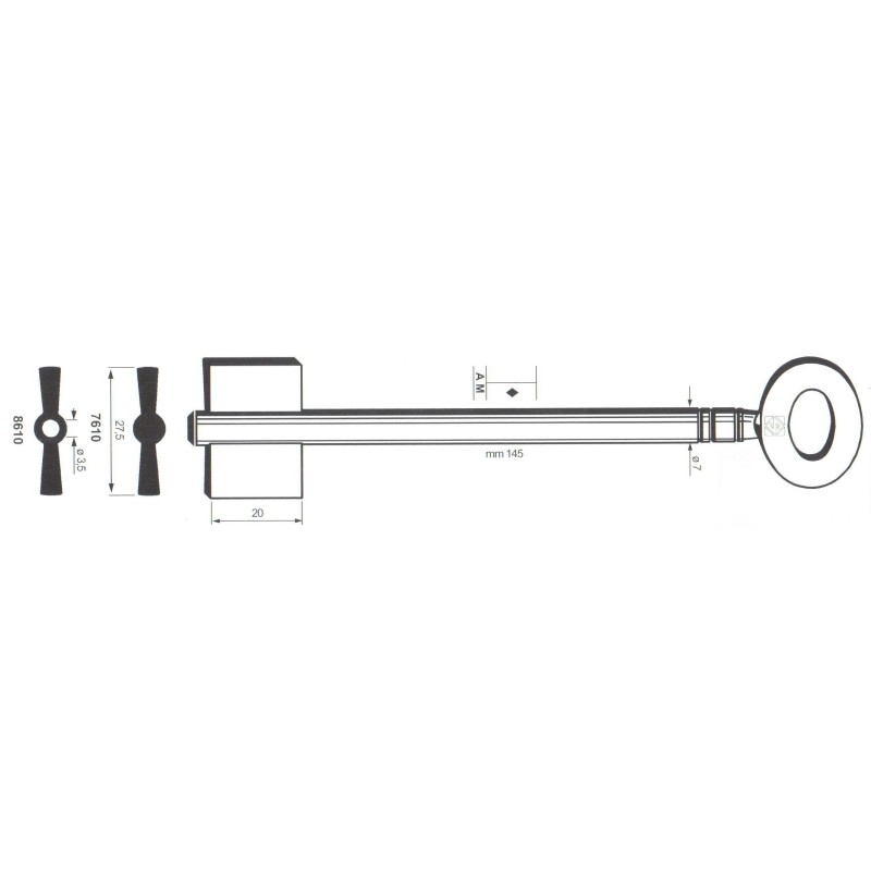 Clé de coffre-fort Parma 7610