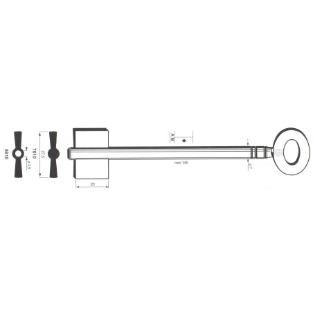 Clé de coffre-fort Parma 8610