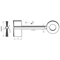 Clé de coffre-fort Parma-Pas 8385PA