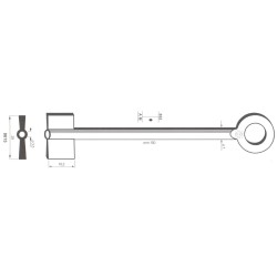 Clé de coffre-fort Parma-Pas 8615
