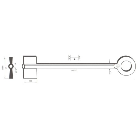 Clé de coffre-fort Parma-Pas 8615