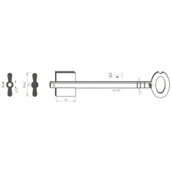 Clé de coffre-fort Parma-Pas 7712