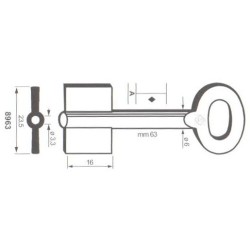 Clé de coffre-fort Rosengren 8963