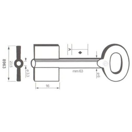 Clé de coffre-fort Rosengren 8963