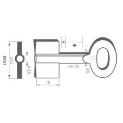 Clé de coffre-fort Rosengren 8951