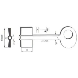 Clé de coffre-fort Securcasa 8367S