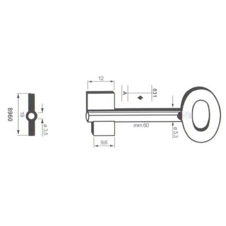 Clé de coffre-fort Sella-Valz 8960