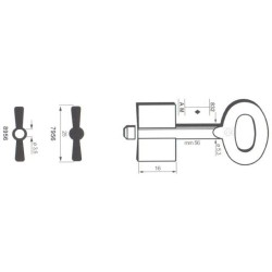 Clé de coffre-fort Sella-Valz 8956