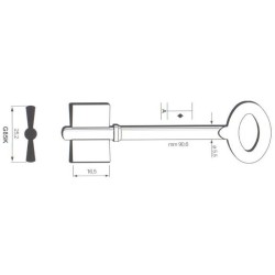 Clé de coffre-fort Sella-Valz G85K