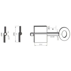 Clé de coffre-fort Sella-Valz 7657
