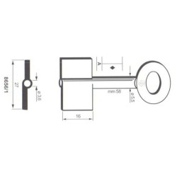 Clé de coffre-fort Sella-Valz 8656