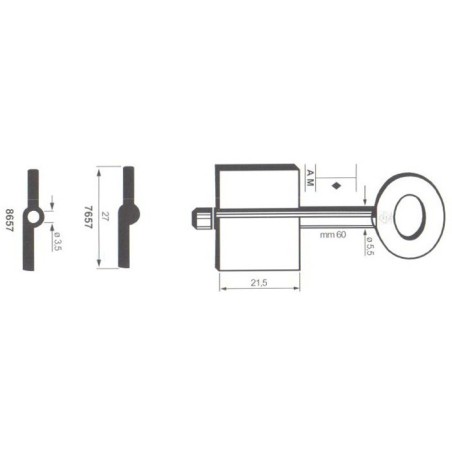 Clé de coffre-fort Sella-Valz 8657