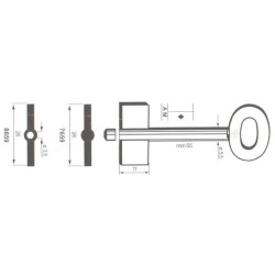 Clé de coffre-fort Sibi 7659
