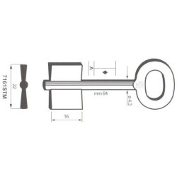 Clé de coffre-fort Stiehm 7161STM