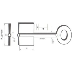 Clé de coffre-fort Stiehm 8164STM