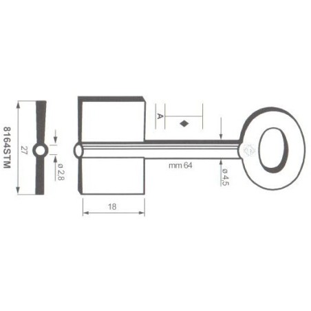 Clé de coffre-fort Stiehm 8164STM
