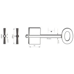 Clé de coffre-fort Stiehm 7107
