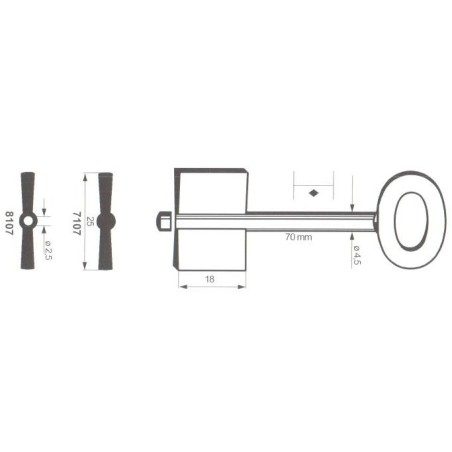 Clé de coffre-fort Stiehm 8107
