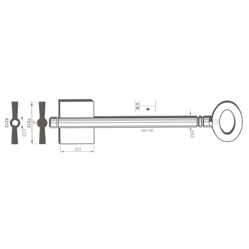Clé de coffre-fort Stiehm 7212