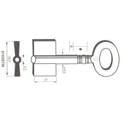 Clé de coffre-fort Stiehm 8165STM