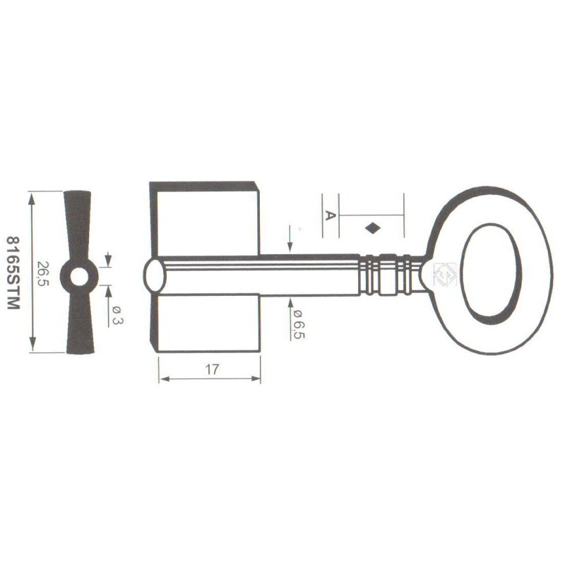Clé de coffre-fort Stiehm 8165STM