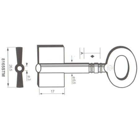 Clé de coffre-fort Stiehm 8165STM