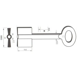 Clé de coffre-fort Stiehm 8983
