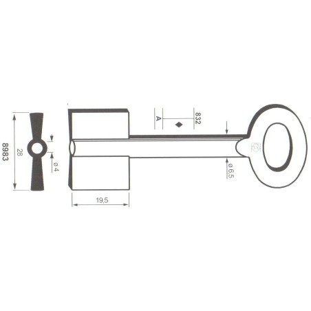 Clé de coffre-fort Stiehm 8983