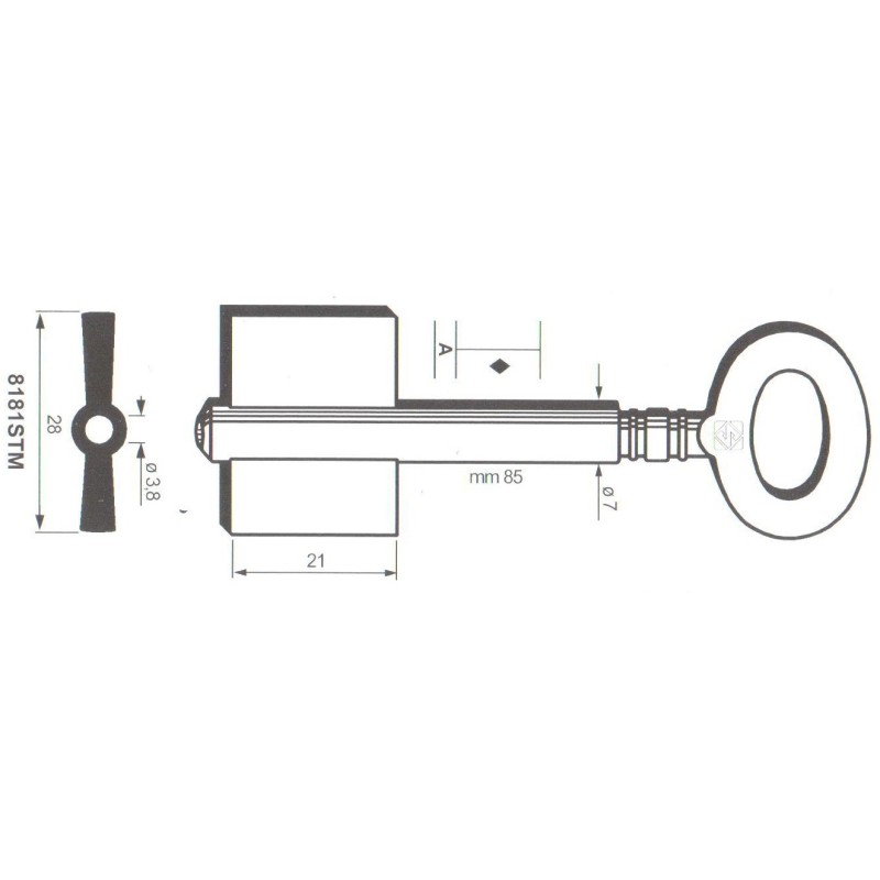 Clé de coffre-fort Stiehm 8181STM