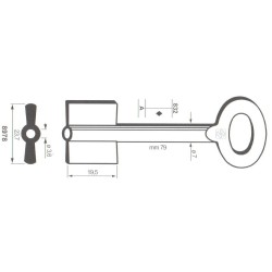Clé de coffre-fort Stiehm 8978