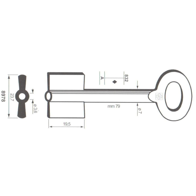 Clé de coffre-fort Stiehm 8978