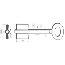 Clé de coffre-fort Stiehm 8978-1