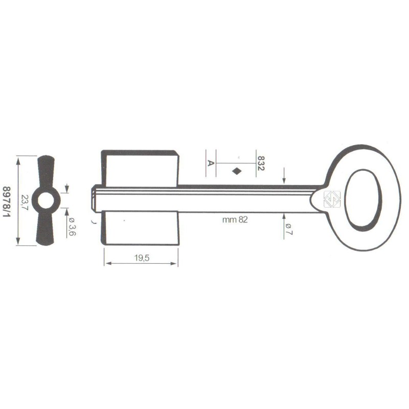 Clé de coffre-fort Stiehm 8978-1