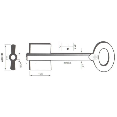 Clé de coffre-fort Stiehm 8978-1