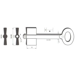 Clé de coffre-fort Stiehm 8979