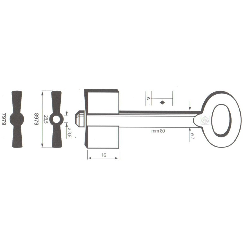 Clé de coffre-fort Stiehm 7979