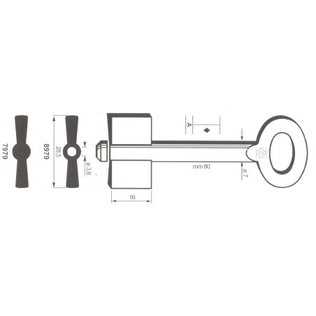 Clé de coffre-fort Stiehm 7979