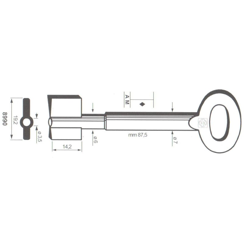 Clé de coffre-fort Stiehm 8990