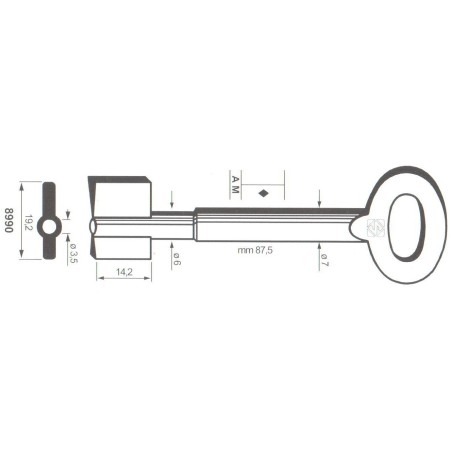 Clé de coffre-fort Stiehm 8990