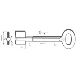 Clé de coffre-fort Stiehm 8990-1